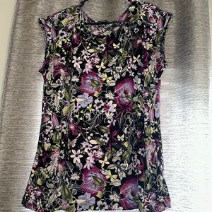 Multi-Color Short Sleeveless Blouse